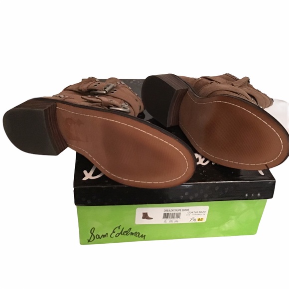 Sam Edelman 7.5 Drea Suede Studded Moto Boots NEW - Picture 8 of 9